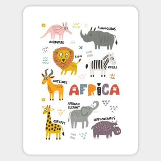 African Animals Sticker